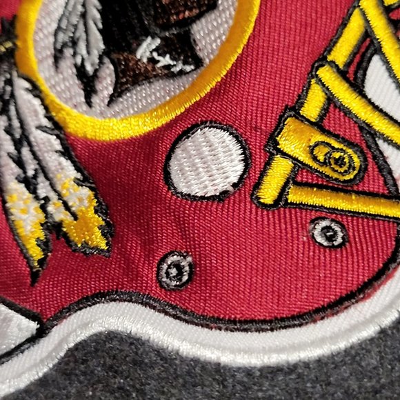 Washington Redskins Reversible Jacket Vintage Throwback Retro Helmet Embroidered - Picture 10 of 13